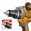 INGCO Κρουστικό Δραπανοκατσάβιδο Compact Μπαταρίας 20V Li-Ion 166Nm με Jacobs Τσοκ CIDLI201668E
